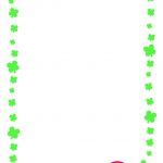 Free St. Patrick's Day Printable Writing Paper With Clover Border   Free Printable Bat Writing Paper
