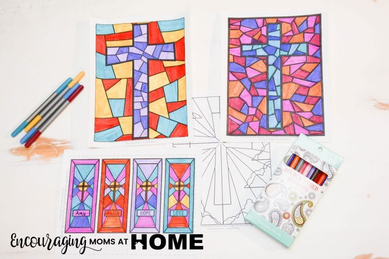 Free Stained Glass Coloring Pages And Bookmarks For Easter - Free Printable Religious Easter Bookmarks