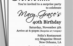 Free Surprise Birthday Party Invitations Black Damask Surprise Party – Free Printable Surprise 40Th Birthday Party Invitations