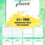 Free Teacher Planner Printables: 35 Organizing Sheets | Ideas For   Free Printable Teacher Planner