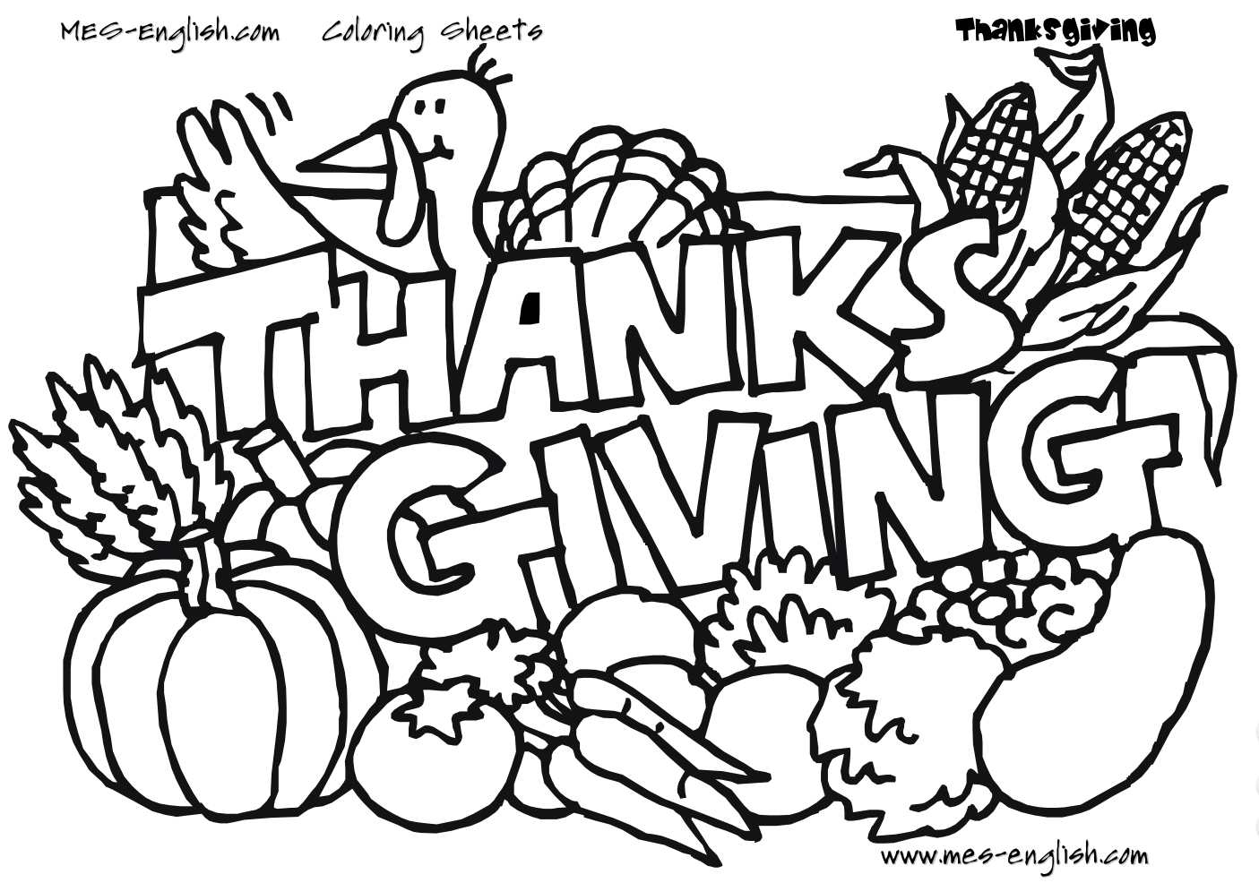 Free Thanksgiving Coloring Pages For Kids - Free Printable Turkey Coloring Pages