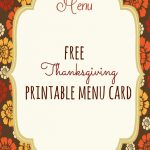 Free Thanksgiving Printables | Thanksgiving | Pinterest   Free Printable Thanksgiving Menu Template