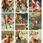Free To Download! Printable Vintage Santa Tags Or Cards. | Free   Free Printable Vintage Pictures