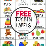 Free Toy Bin Labels   This Is A Great Way To Organize Toys   Free Printable Classroom Labels For Preschoolers