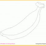 Free Tracing Line Printable: Banana Tracing Picture   Free Printable Preschool Worksheets Tracing Lines
