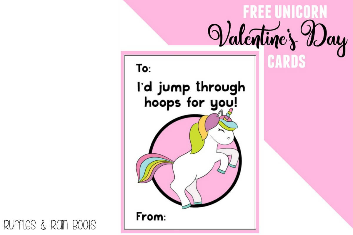 Free Unicorn Valentine&amp;#039;s Day Cards Printable For Kids - Ruffles And - Free Printable Childrens Valentines Day Cards
