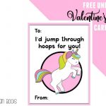 Free Unicorn Valentine's Day Cards Printable For Kids   Ruffles And   Free Printable Valentines Day Cards Kids