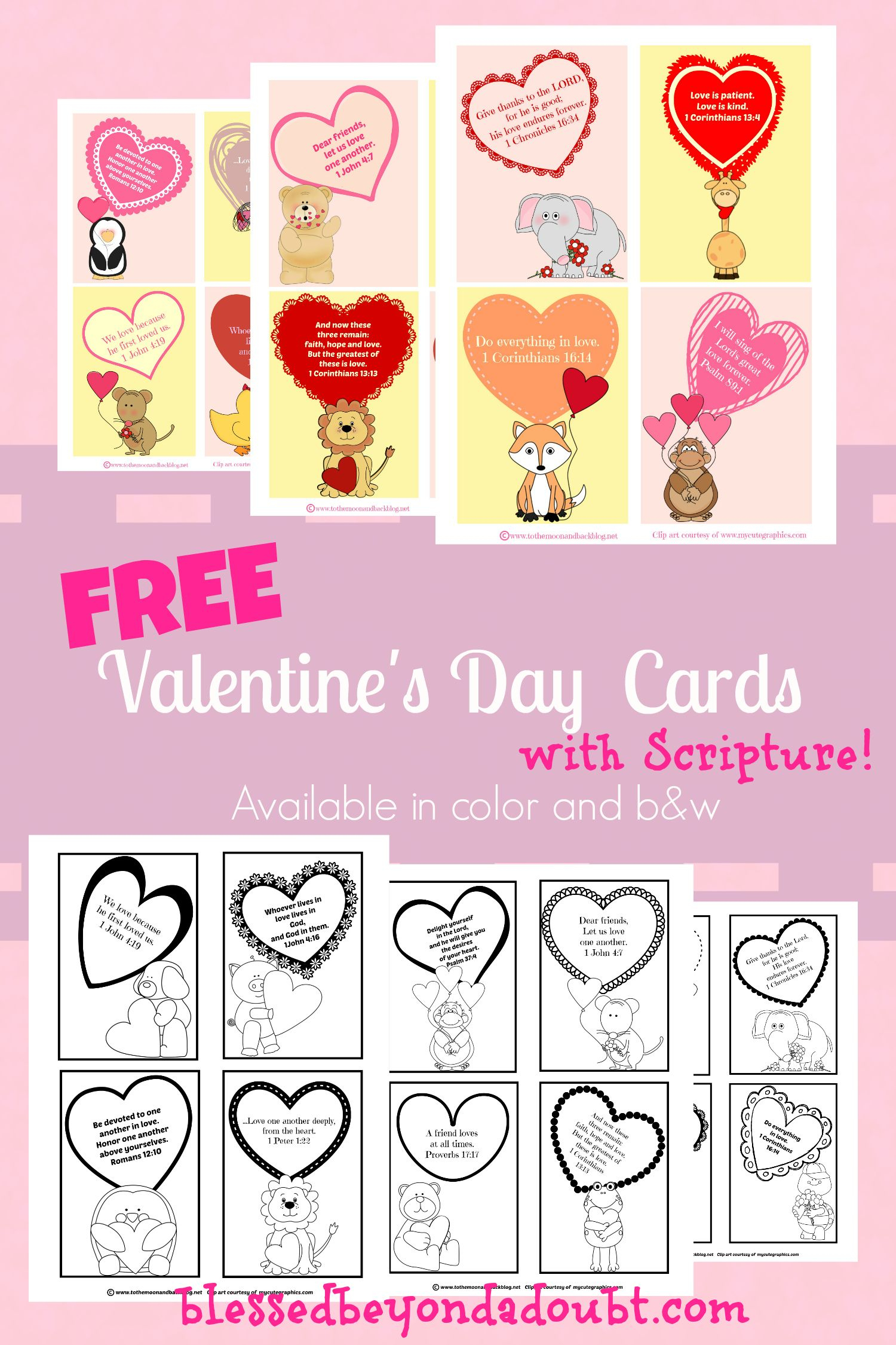 Free Valentine&amp;#039;s Day Cards With Scripture For Children - Free Printable Valentine Cards For Preschoolers