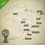 Free Vector Map Of Brazil World Cup 2014 | One Stop Map   Free Printable Map Of Brazil