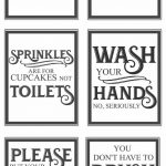 Free Vintage Bathroom Printables | Farmhouse | Bathroom, Diy Home   Free Printable Funny Signs