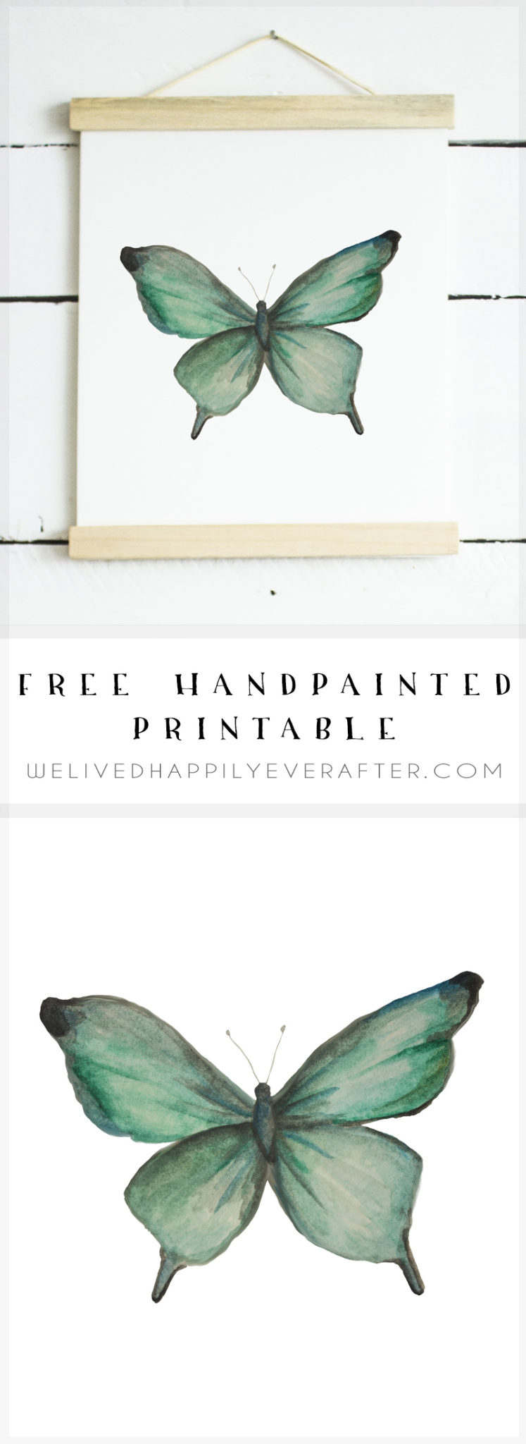 Free Watercolor Butterfly Printable | We Lived Happily Ever Afterwe - Free Printable Butterfly
