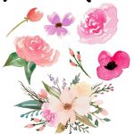 Free Watercolor Flower Graphics From | *all Things Art + Hand   Free Printable Clipart Of Flowers