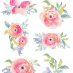Free Watercolor Flowers Clip Art | Free Watercolor Printables   Free Printable Clip Art Flowers