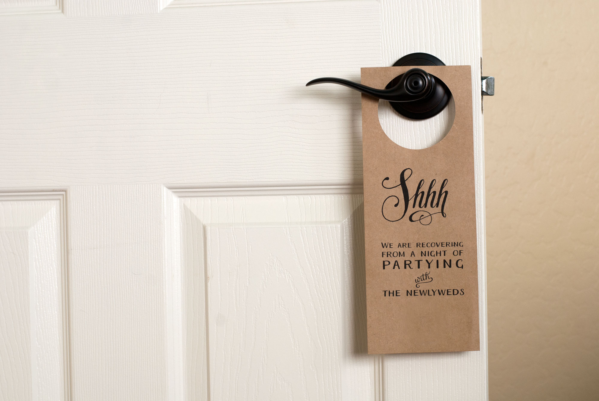 Free Wedding Door Hanger Printable | Handmade And Homegrown - Free Printable Door Knob Hanger Template