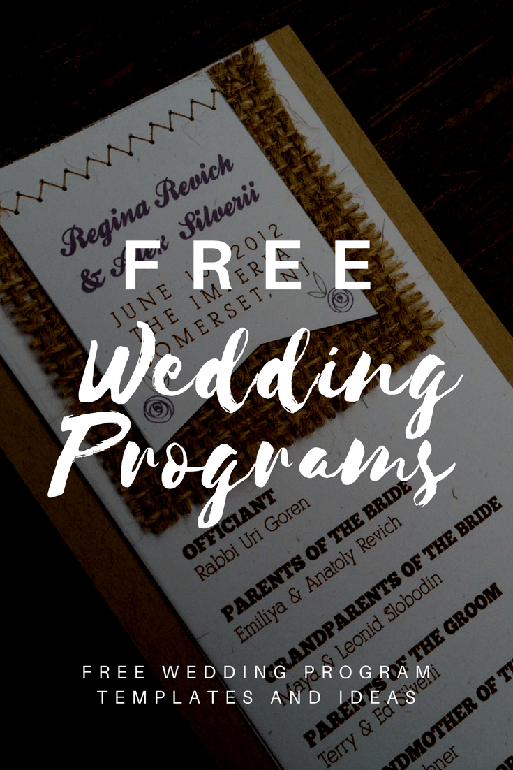 Free Wedding Program Templates | Wedding Program Ideas - Free Printable Fan Wedding Programs