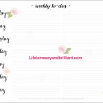Free Weekly To Dos Bullet Journal Printable   Free Printable Journal Templates