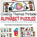 Free Wild West Themed Alphabet Puzzle Printables | Homeschooling   Free Printable Alphabet Puzzles