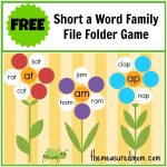Free Word Family File Folder Game: Short A   The Measured Mom   Free Printable Word Family Games