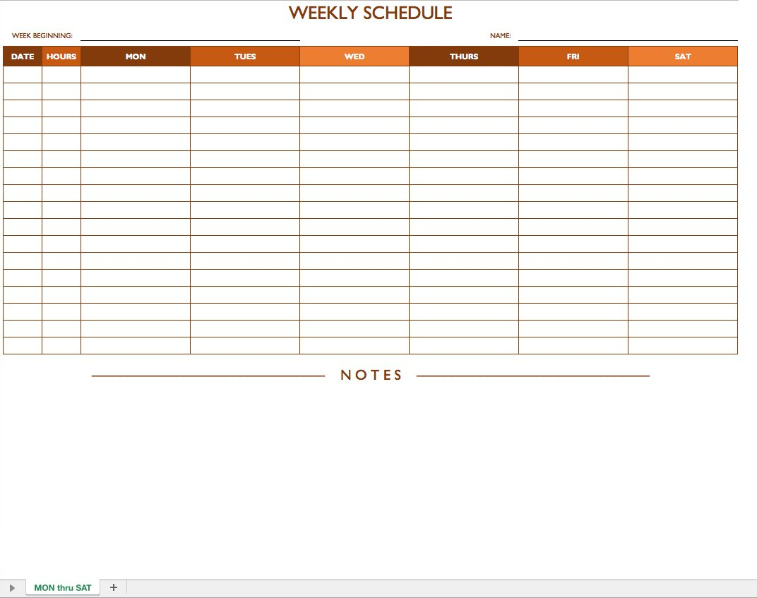 Free Work Schedule Templates For Word And Excel - Free Printable Weekly Work Schedule
