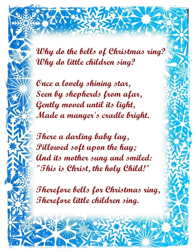 Free Xmas Love Poems | Free Love Quotes - Free Printable Christian Christmas Poems