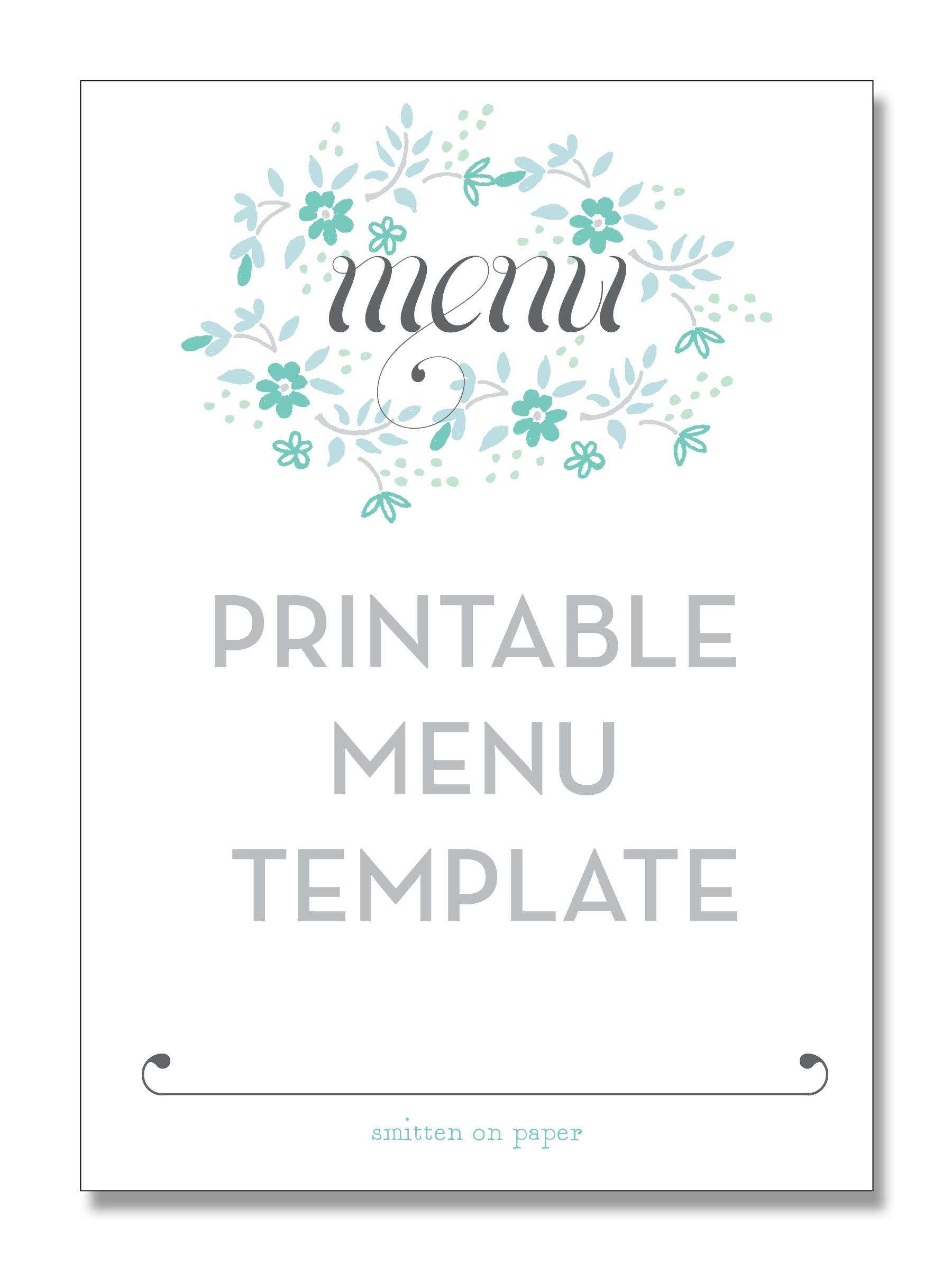Freebie Friday: Printable Menu | Party Time! | Pinterest | Free - Free Printable Dinner Party Menu Template