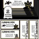 Freebie!! Spooky Style 162 Printable Classroom Coupons! 25 Different   Free Printable Homework Pass Coupon