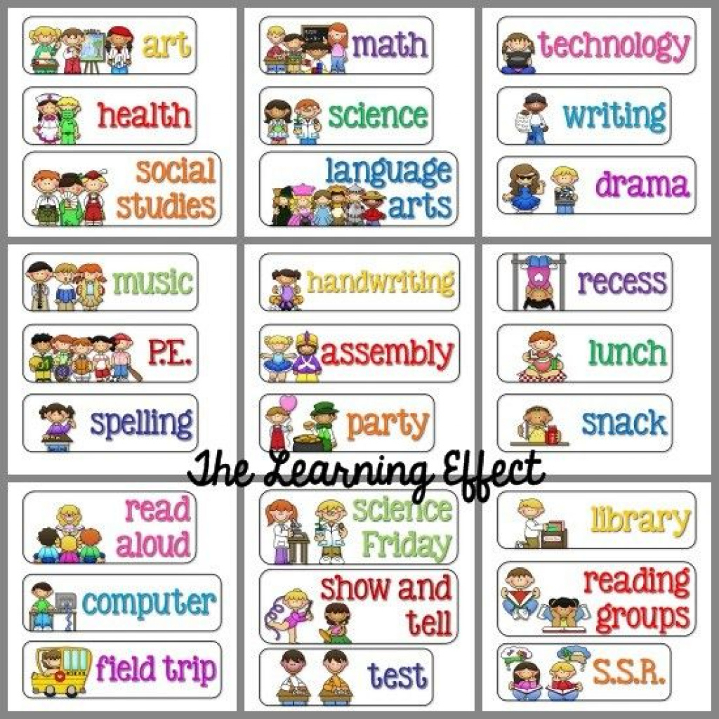 Free+Printable+Daily+Schedule+Cards+Classroom | Visual Schedule - Free Printable Picture Schedule Cards