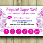 Frequent Buyer Card!!! Earn Free Product When You Register To Be A   Free Printable Mary Kay Business Cards