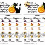 Frightful Halloween Bunco Score Cards Etsy   Free Printable Halloween Bunco Score Sheets
