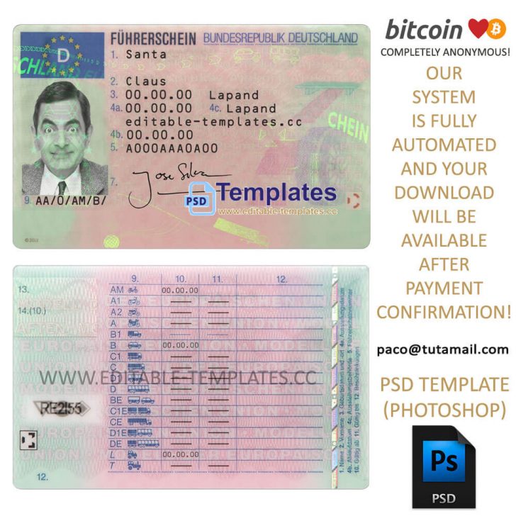 Editable Fake Driving Licence Template Vsagenie