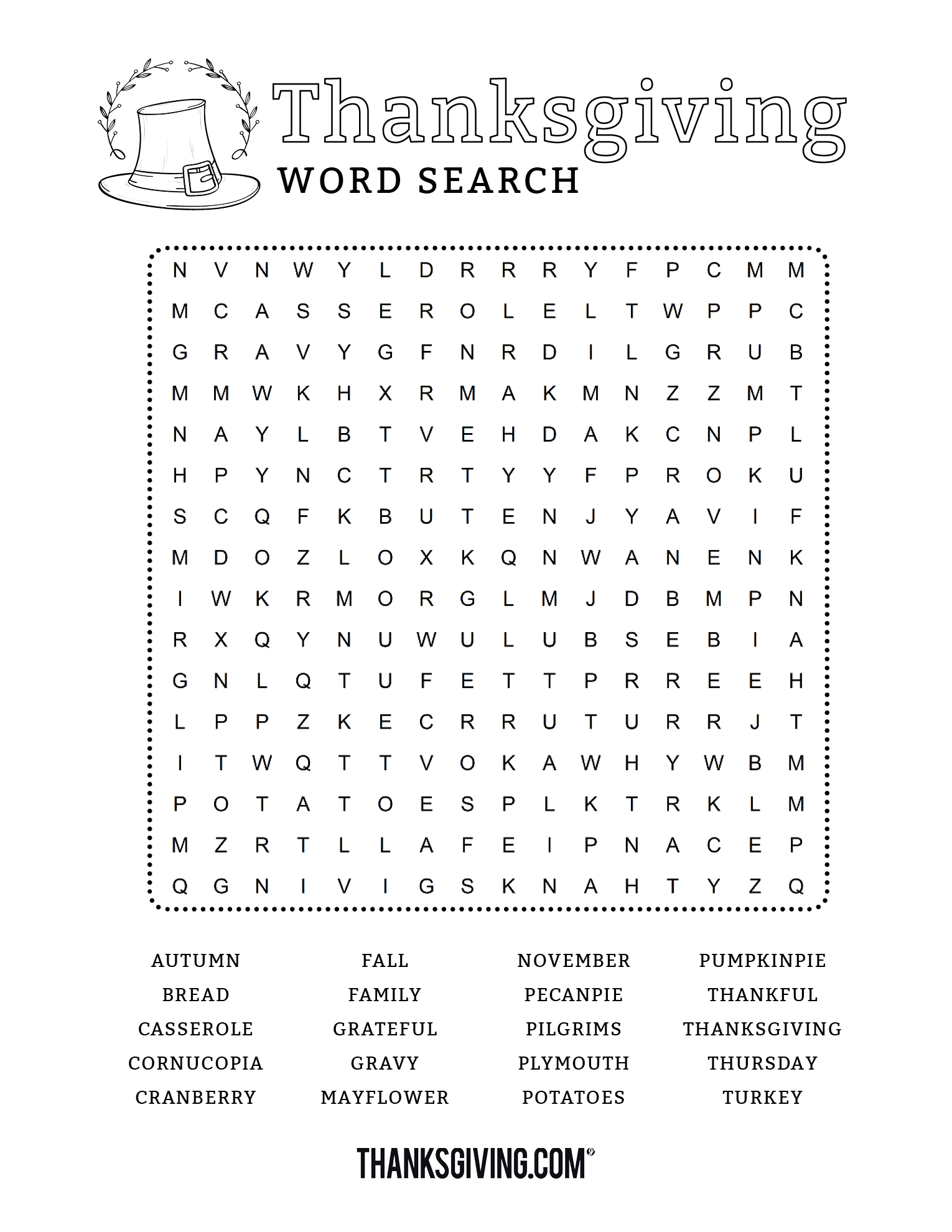 Fun &amp;amp; Free Printable Thanksgiving Word Search - Thanksgiving - Free Printable Word Puzzles