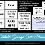 Garage Sale Planner | Allaboutthehouse Printables   Free Printable Yard Sale Signs