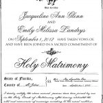 Gay Wedding   Lesbian Wedding And Commitment Ceremony Choices | Best   Commitment Certificate Free Printable