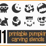 Get 11 Easy, Free Printable Pumpkin Carving Stencils To Help You   Free Printable Pumpkin Stencils
