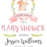 Get Free Printable Bunny Baby Shower Invitation Template | Free Baby   Free Printable Bunny Templates