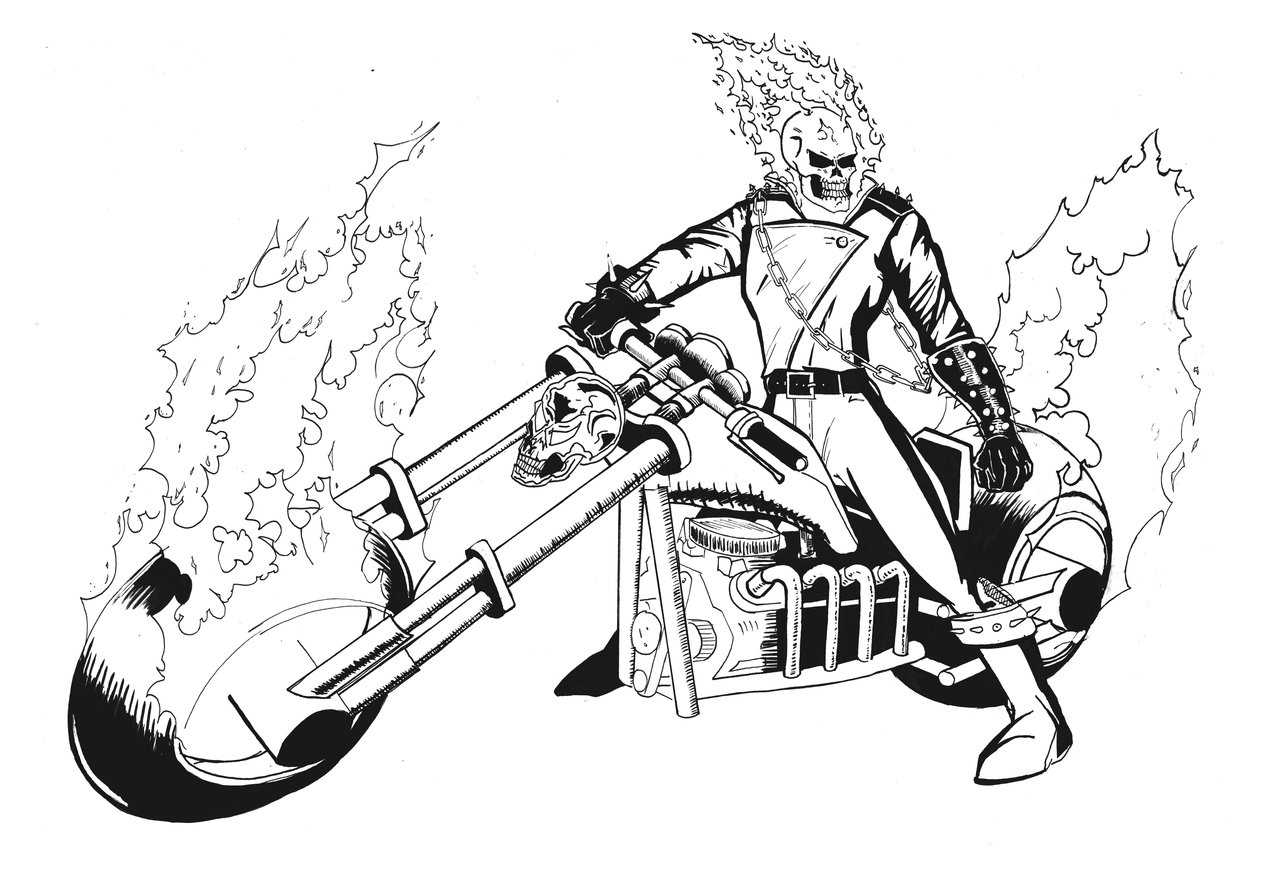 Ghost Rider Coloring Pages - Free Printable Ghost Rider Coloring Pages