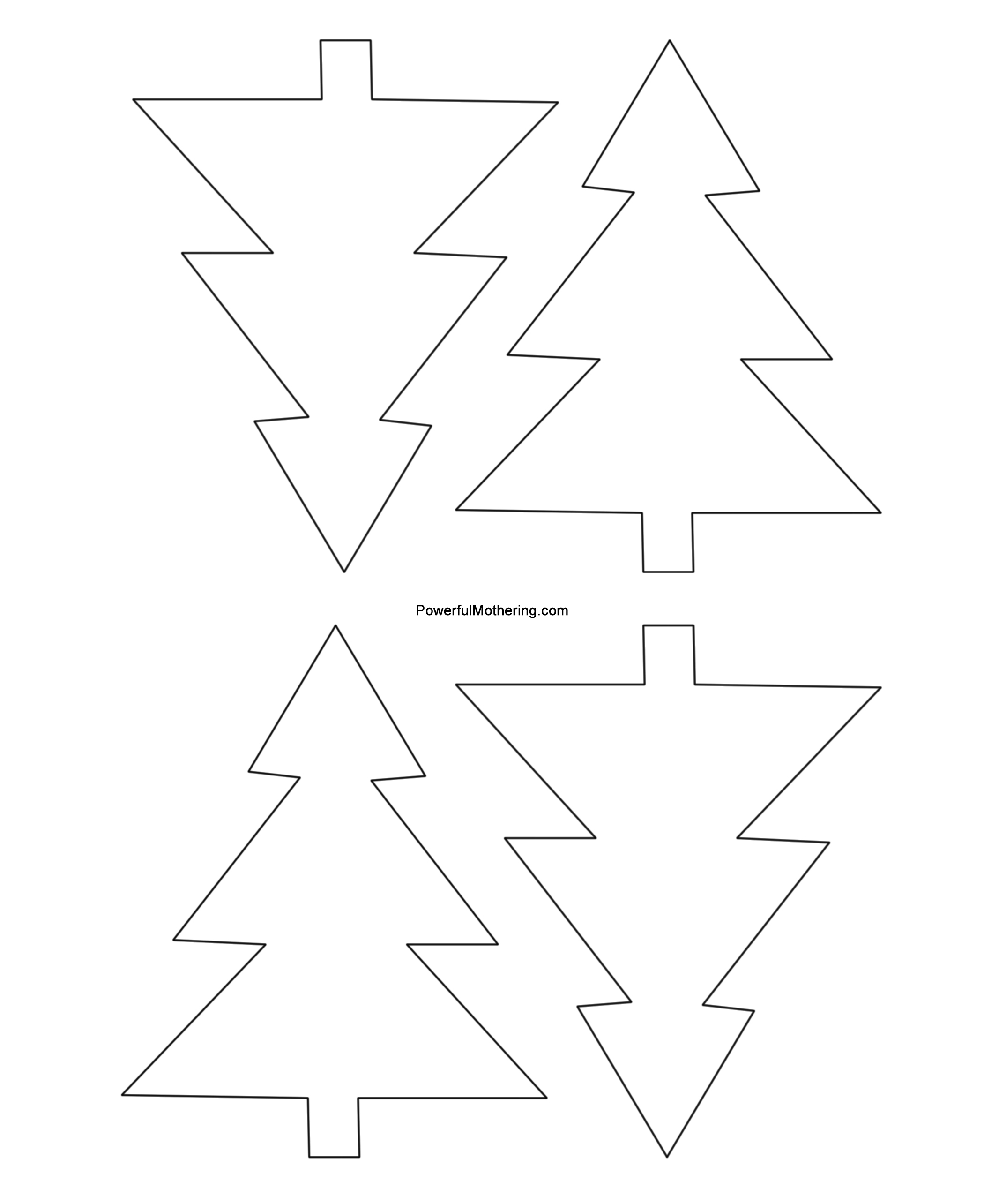 Gingerbread Men, Christmas Tree And Star Printables - Free Printable Christmas Tree Images