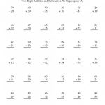 Grade Mixed Addition Subtraction Worksheets Math Free Printable And   Free Printable Double Digit Addition And Subtraction Worksheets