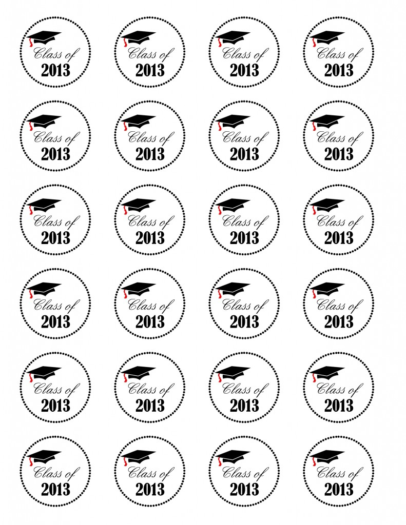 Graduation Cupcakes {Class Of 2013} Free Printable - Nola Mommy - Free Printable Graduation Cupcake Toppers