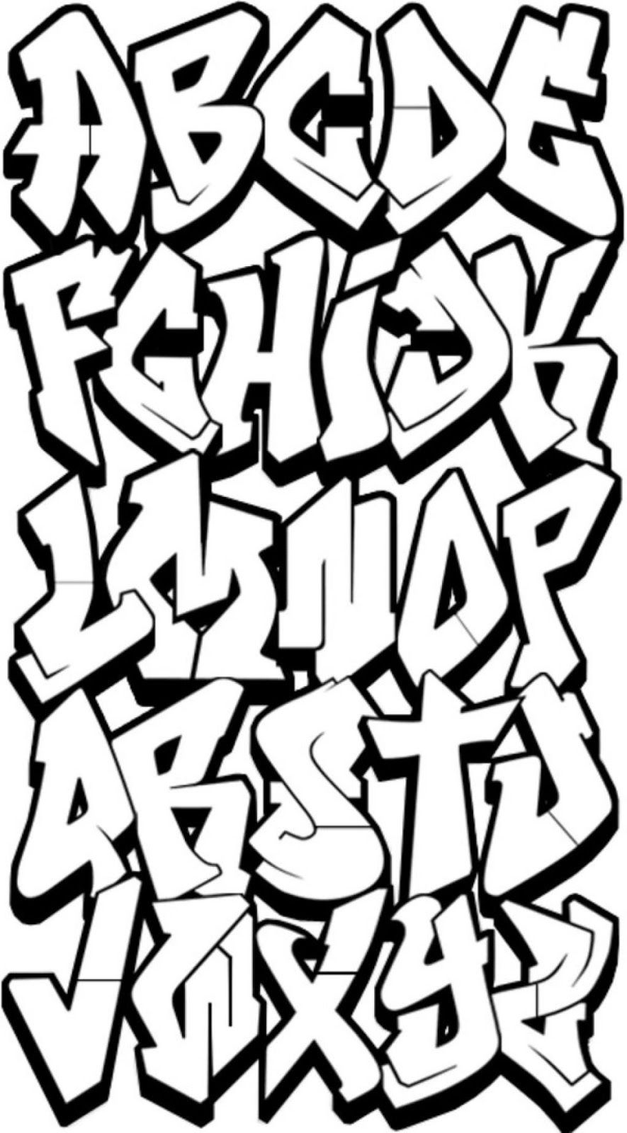 Graffiti Letters Az Alphabet Draw Step 3D Styles Free Letter - Free Printable Graffiti Letters Az