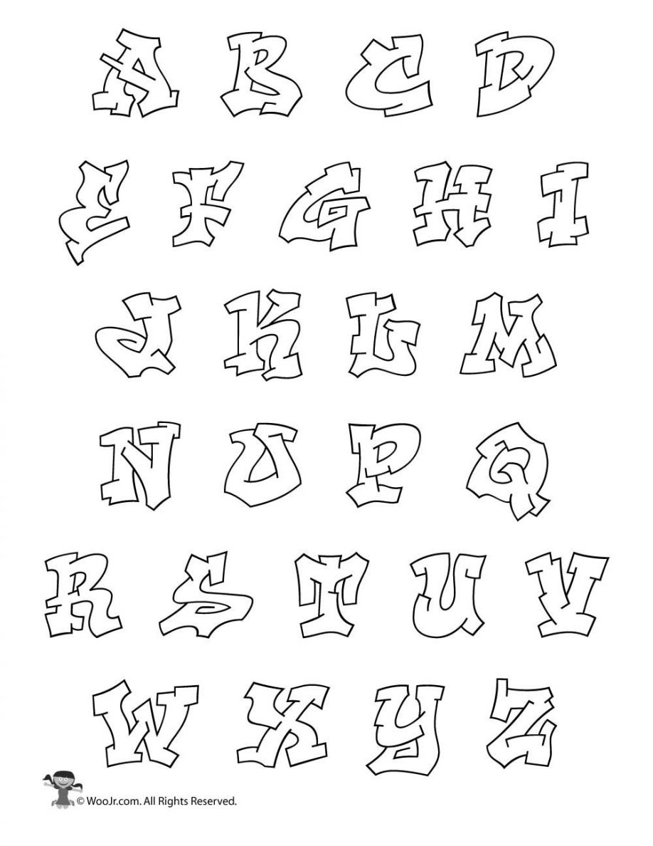 Graffiti Letters Az Alphabet Free Printable Design Letter Examples - Free Printable Graffiti Letters Az