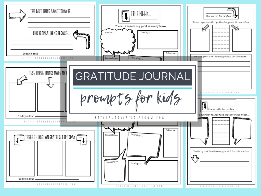 Gratitude Journal Prompts- Free Printable Gratitude Journal - Free Printable Gratitude Worksheets