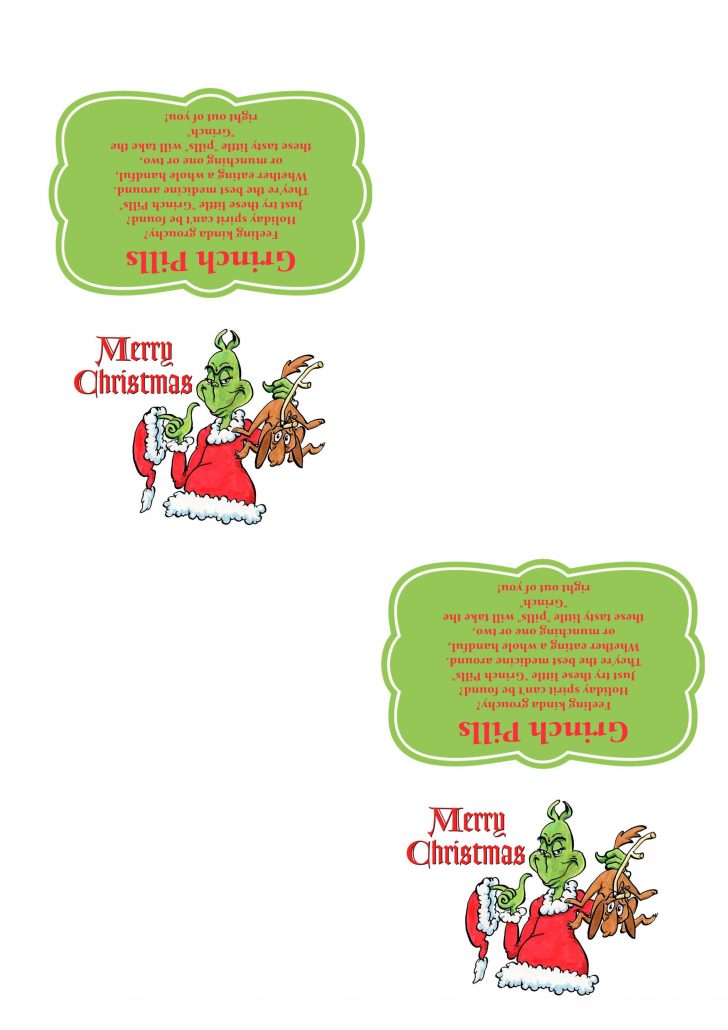 Grinch Pills Template 300 Dpi Ready To Print. Crafts Grinch