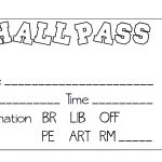 Hall Pass (Pbis System): Students Are Given A Sheet Of Passes Each   Free Printable Hall Pass Template