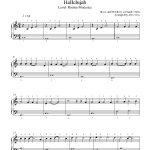 Hallelujahjeff Buckley Piano Sheet Music | Rookie Level   Hallelujah Piano Sheet Music Free Printable