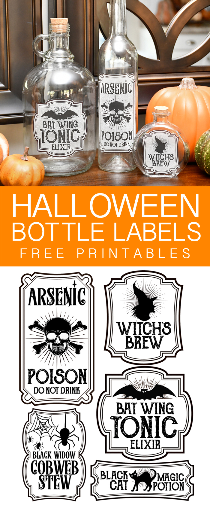 Halloween Bottle Labels - Free Printables - Potions Labels - Free Printable Halloween Bottle Labels