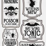 Halloween Bottle Labels – Free Printables – Potions Labels – Poison   Free Printable Potion Labels