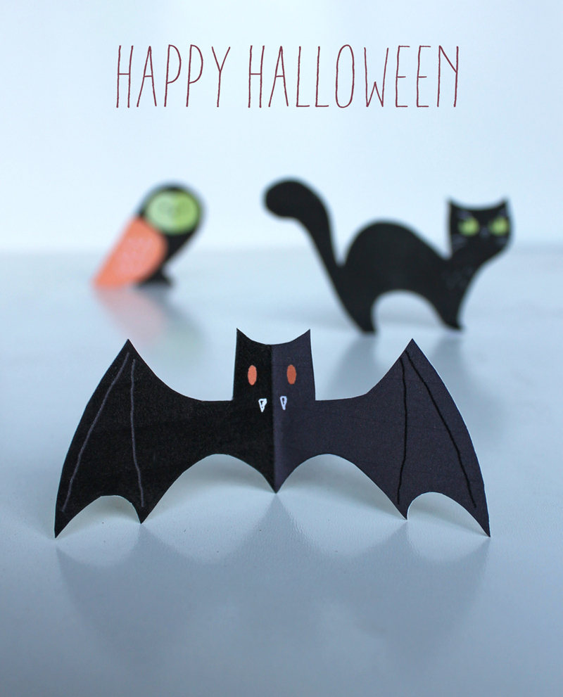 Halloween Craft Menagerie - Free Cute Cats, Owls &amp;amp; Bats! - Free Printable Paper Crafts