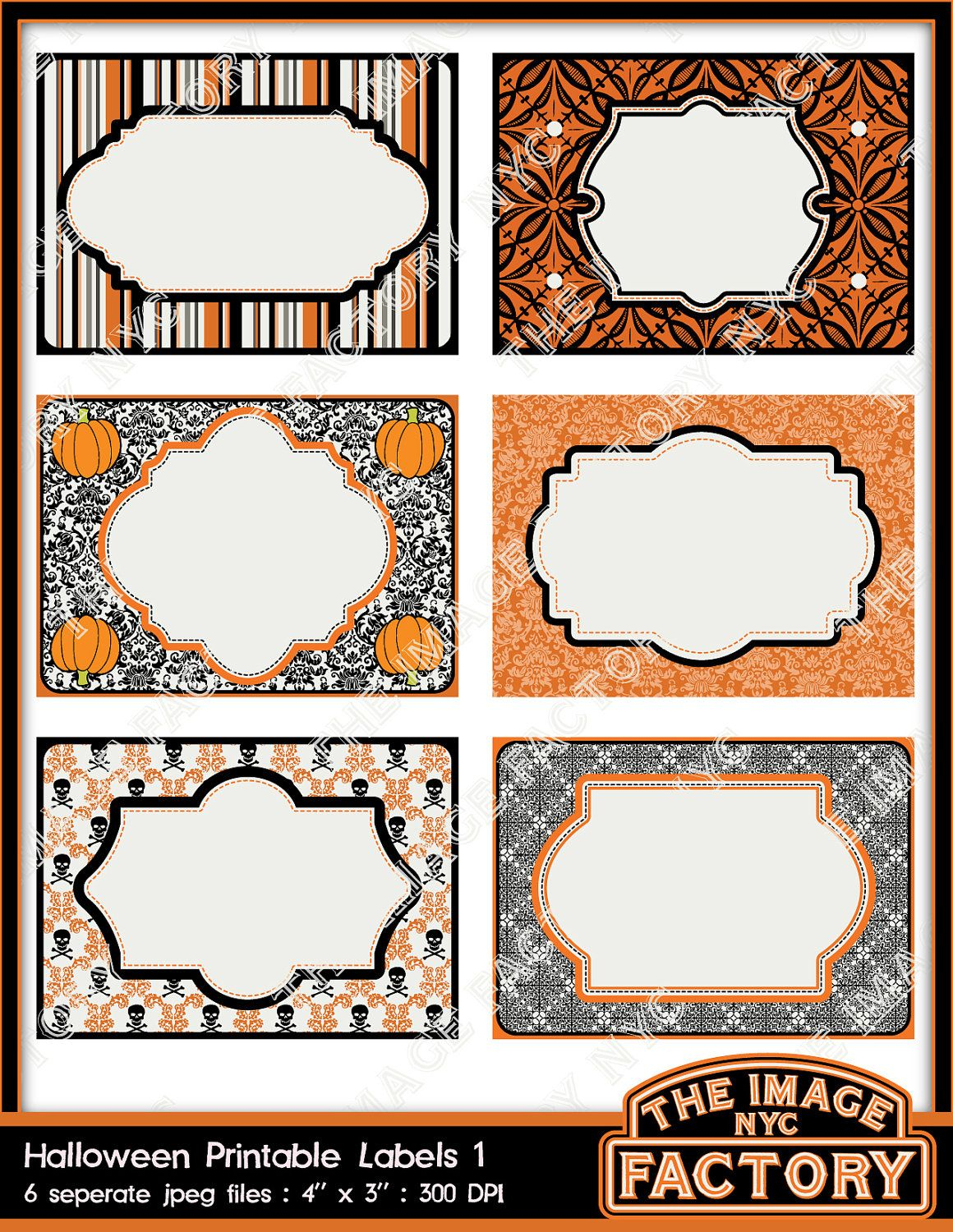 Halloween Printable Labels &amp;amp; Tags, For Gift Tags, Place Cards - Free Printable Halloween Place Cards