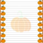 Halloween Pumpkin Border Stationery, Free Printable Halloween With   Free Printable Halloween Stationery Borders